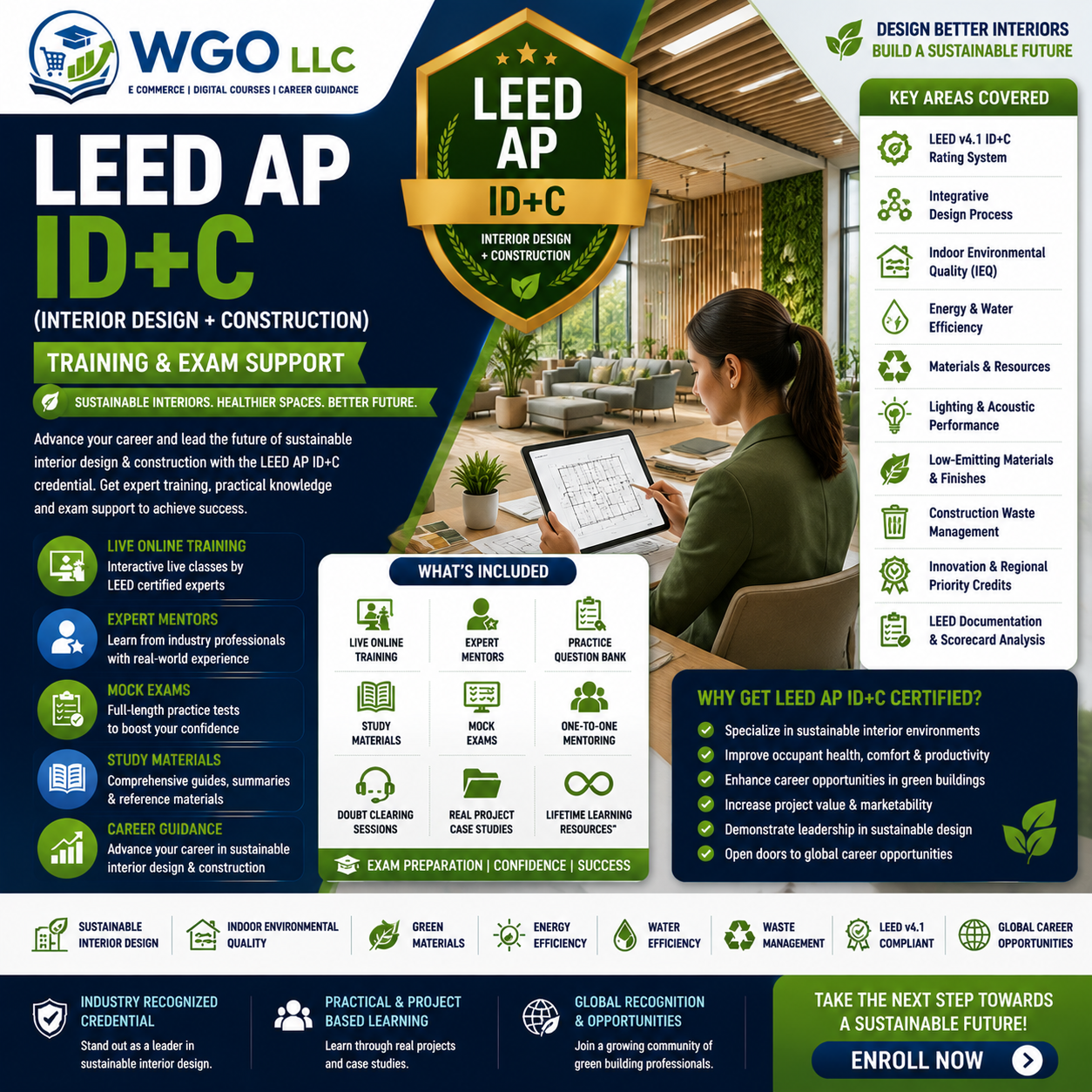 LEED AP Interior Design and Construction Training and Exam Support by WGO LLC